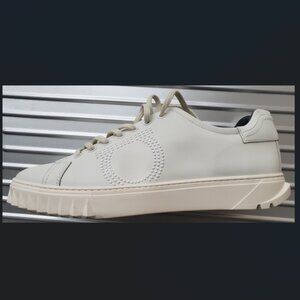 Ferragamo Brand New White Leather sneakers size 10